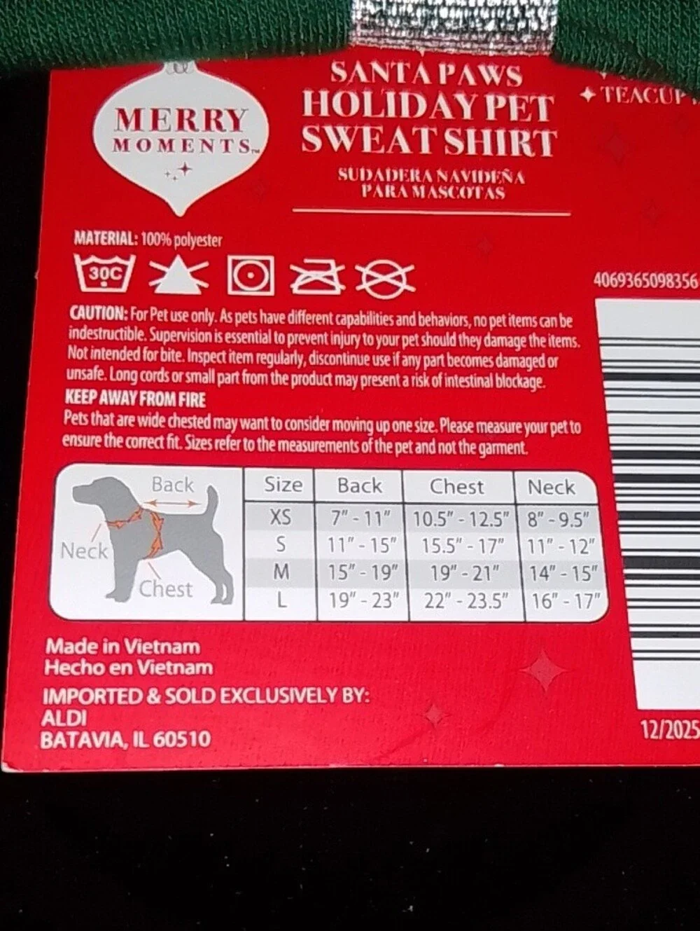 Santa Paws Holiday Pet Sweatshirt -